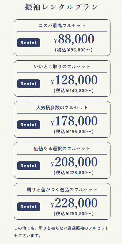 振袖価格表